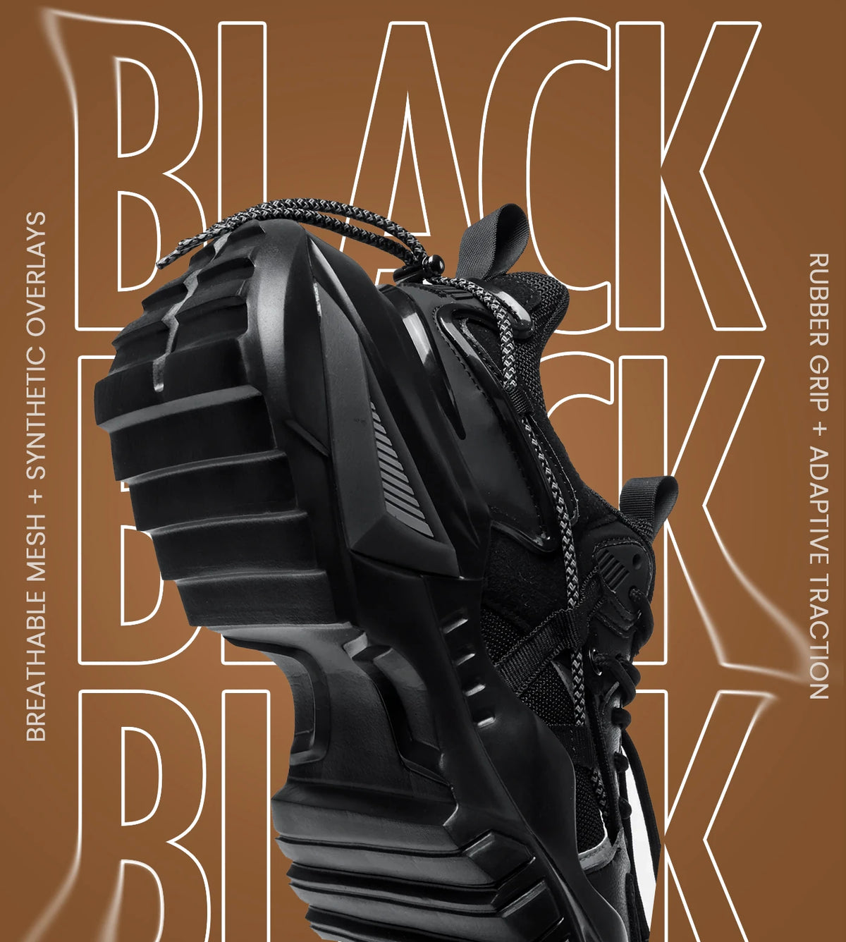 Rocket Boost Black High Heel Funky Designer Low Top Sneakers