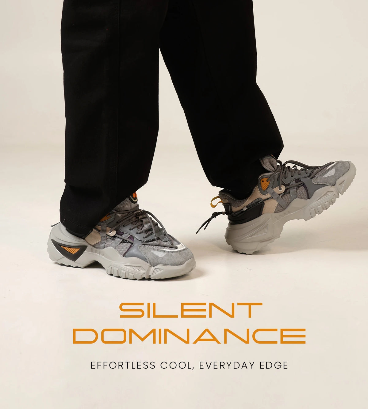 Rocket Boost Grey High Heel Funky Designer Low Top Sneakers