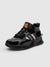 Sentinel Nightguard mid‑top sneakers side view in black and grey